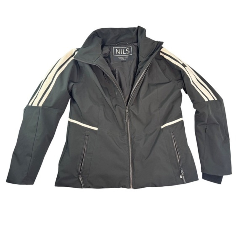 NILS Women's Black Waterproof Breathable‎ Ski Jacket Size Medium (No Hood)